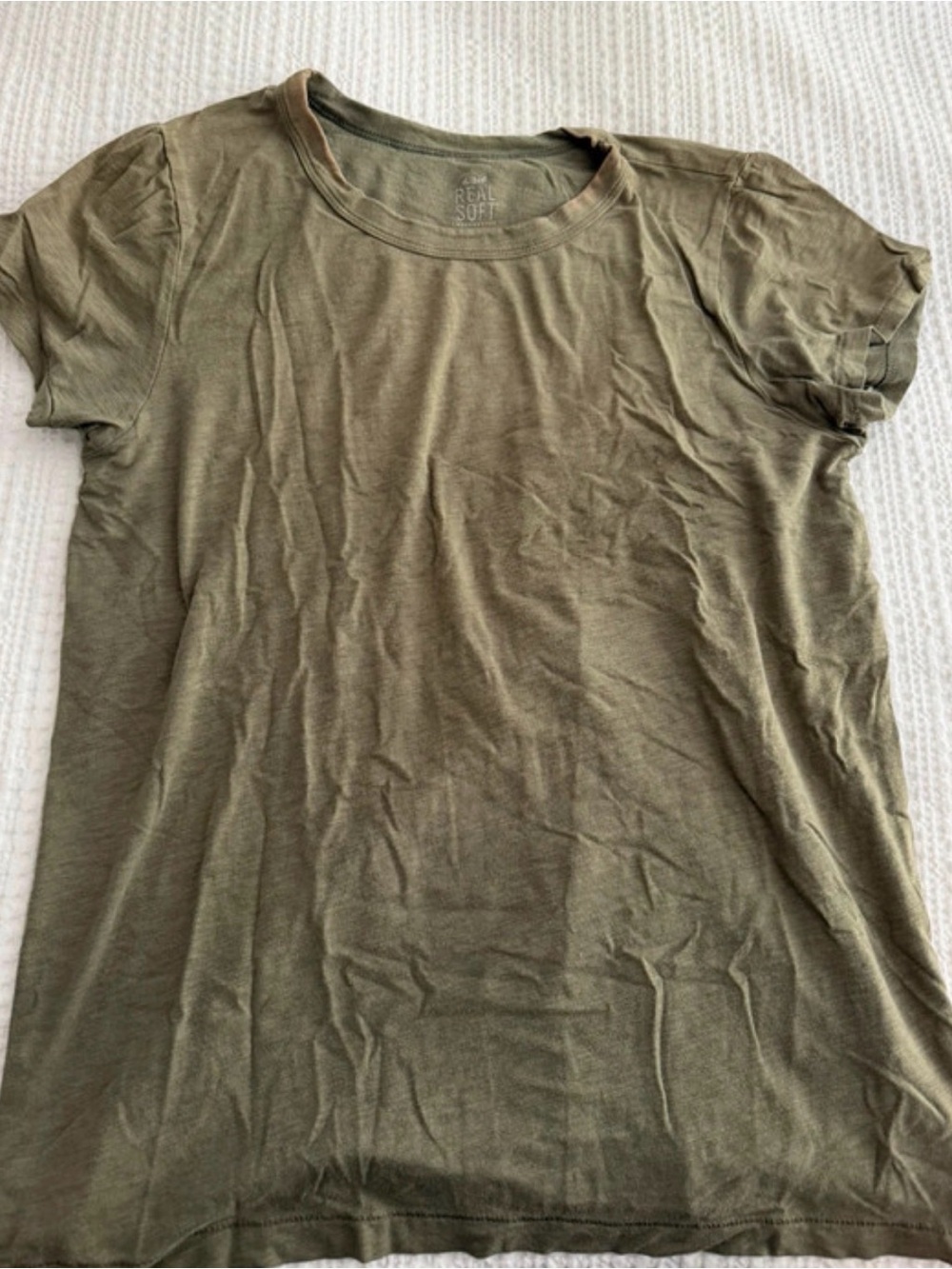 aerie Olive Green Short Sleeve Crewneck Tee